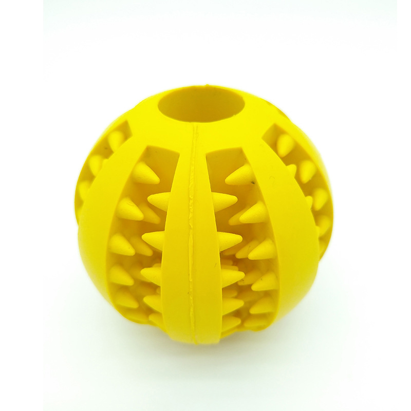 honden speelgoed hond Niet Giftig Hond Speelgoed Rubber Hond Ballen Grote Honden Tand Chew Reinigen Speelgoed Voor Hond Interactieve Speelgoed Puppy Honden Speelgoed voor Kleine Honden: Yellow-5CM