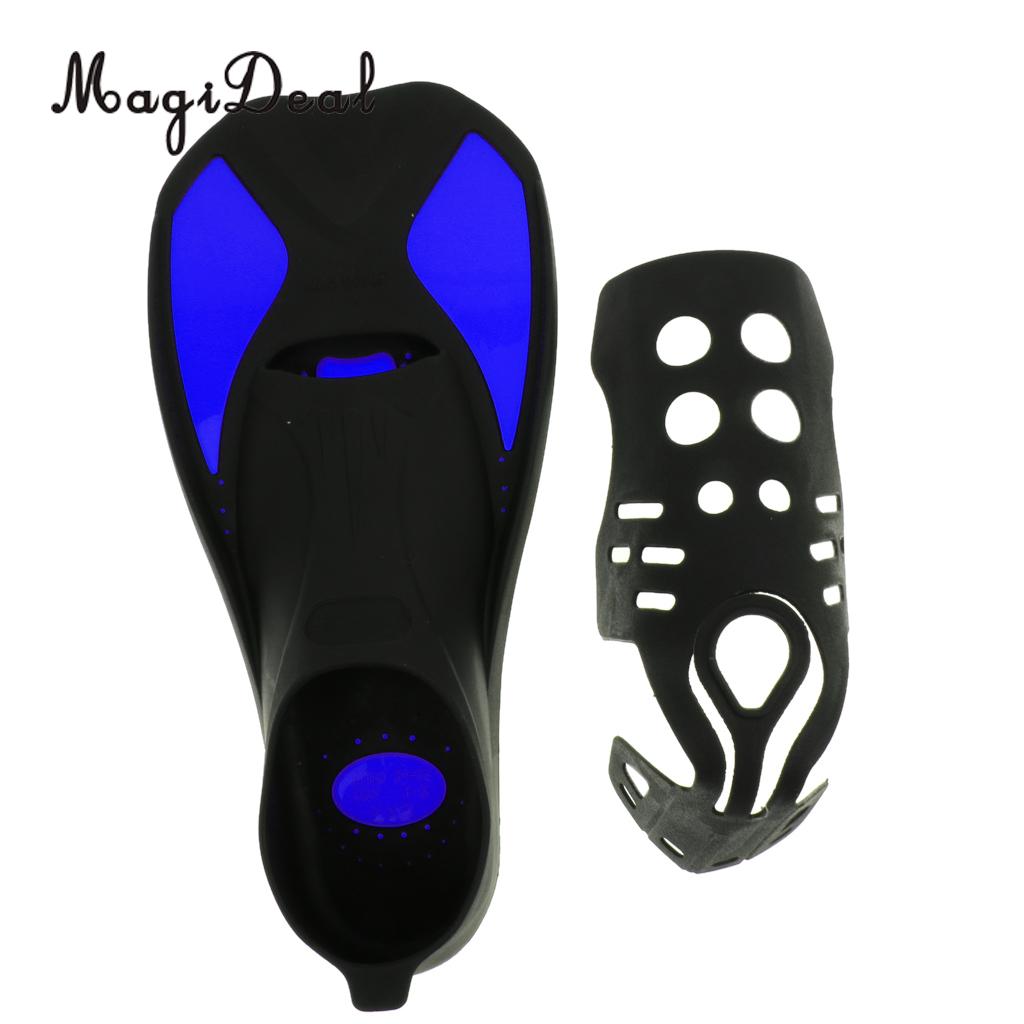 Magideal Kid Adult Volledige Voet Korte Vinnen Duiken Swim Training Flippers Xxs/Xs/S/M/ l/Xl Kid Adult Zwemmen Snorkelen Fin