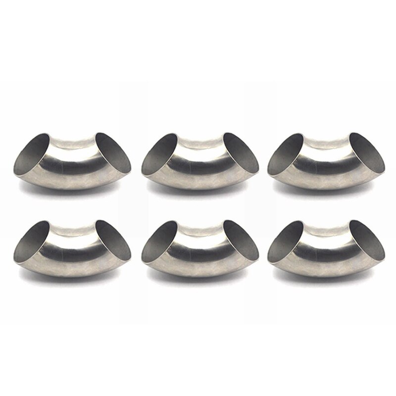 1Pc Stainless Steel 90 Degree Bend 76mm Elbow Exhaust Pipe 3 Inch