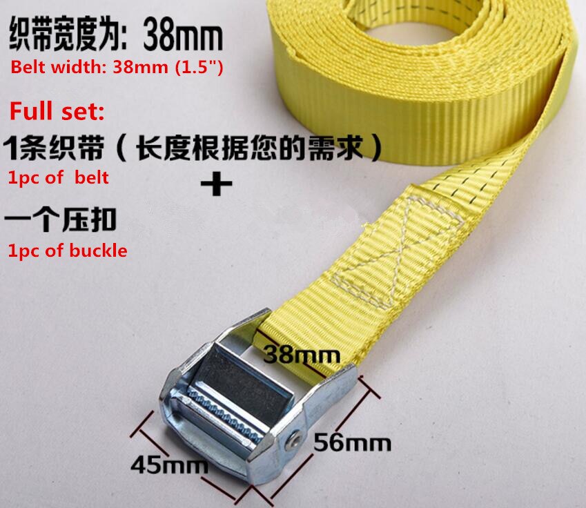 2 stk/parti 38mm(1.5 " ) 800 kgx 2m zinklegering knastspænde fastsurrer lastsurring