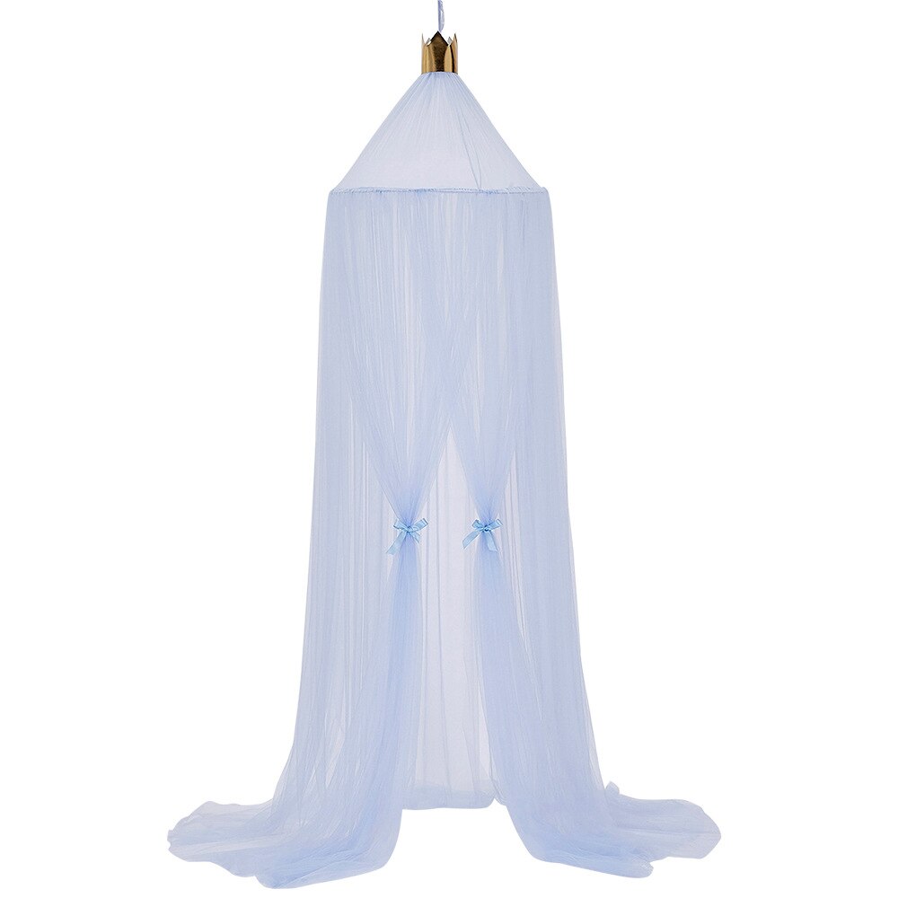 Hængende baby sengetøj kuppel myggenet spædbarn chiffon netting runde baldakin dcoration telt kontrol afvis myg hjemmeindretning: Wj3664g