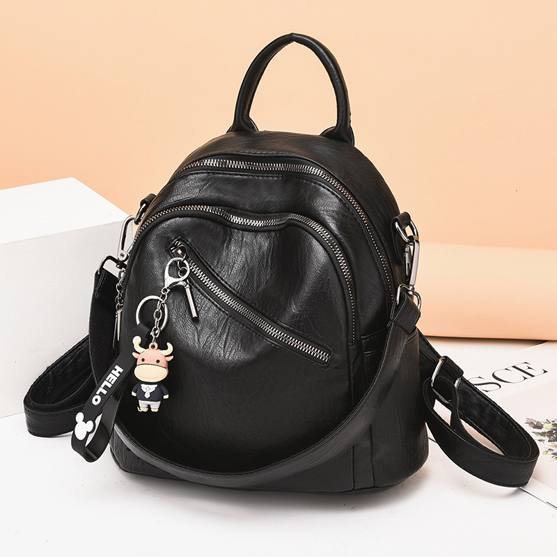 Mochila de cuero Pu de , Mochila de viaje de para mujer, mochilas escolares de , bolsos de hombro para mujer, bolso