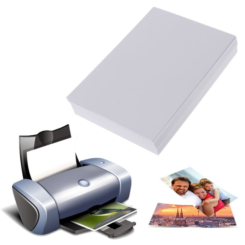 100 ark fotografiskt papper glansigt tryckpapper 230g 4r 4 x 6 fotopapper för bläckstråleskrivare papper levererar färgutskrift