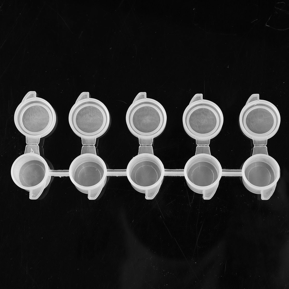 30 Strips Mini Empty Paint Pot Pod Strips Arts and Crafts Watercolor Draw Pigment Plastic Palette Storage Containers