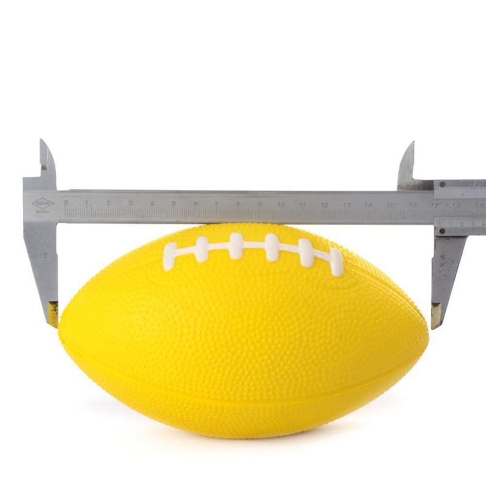 Amerikansk fotboll mini mjuk standard pu skum fotboll rugby squeeze boll barn vuxna födelsedag jul fotboll färg slumpmässigt: Gul