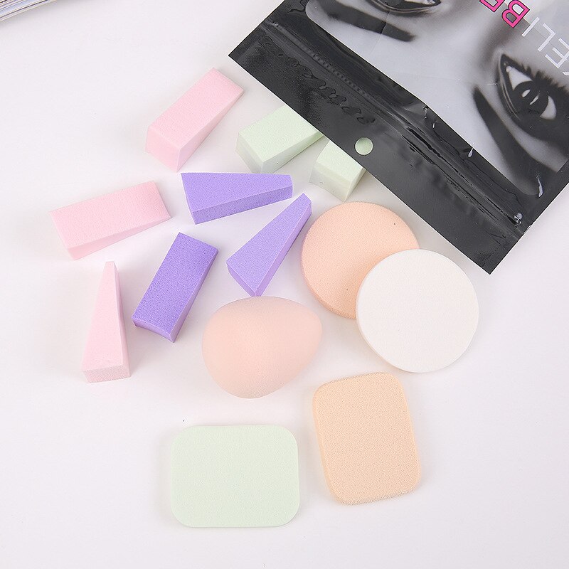 13pcs/set Facial Powder Puff Sponge Applicator Face Foundation Makeup Tool Wet &dry Dual-use Portable Tools Makeup Tools