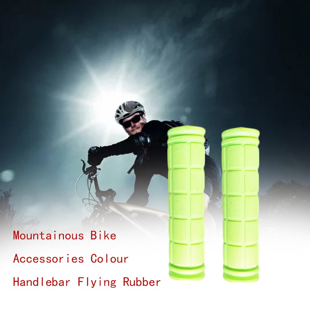 QSCTYG Fiets Grips Fiets Anti-slid Rubber Schedel Dot Stuur Grips Met Dual Lock Op Klemmen Voor MTB Mountainbike Racefiets 21 (Kleur: Zwart