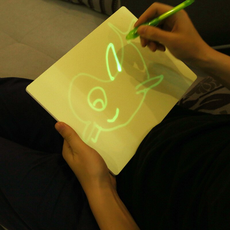 A4 portable children fluorescent writing board drawing graffiti board handwriting LED electronic fluorescent light board
