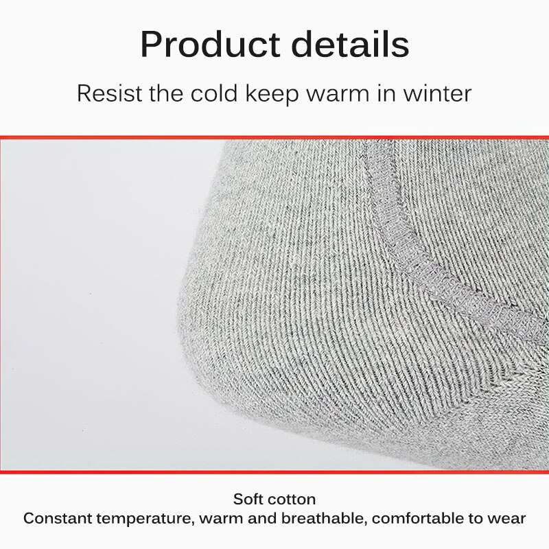 2200mAh Heating Socks Three Gears Winter Thermal Heated Socks Thicken Super Soft Cotton Comfort Socks Keep Foot Warm