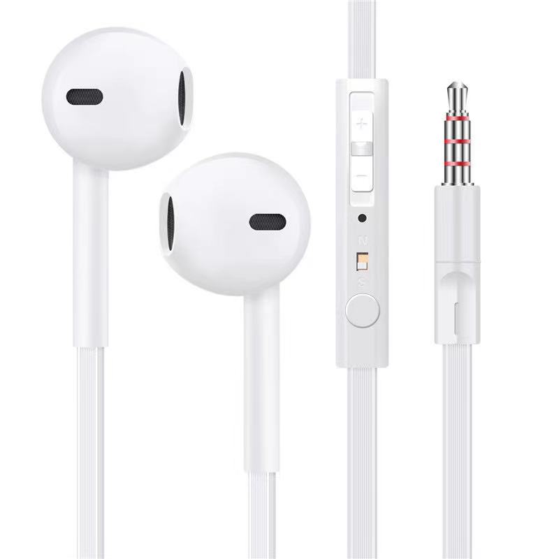 3.5mm kablede hodetelefoner med mikrofonhodetelefoner for apple iphone 8 7 12 plus x xs max xr ipod huawei xiaomi kablede hodetelefoner