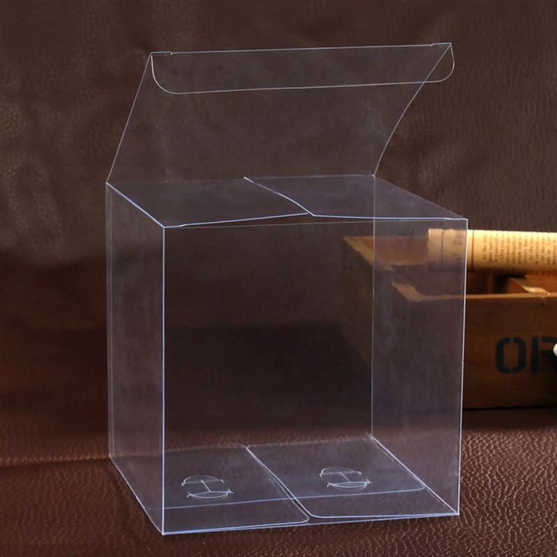 10/50 stk julepakke kasse gennemsigtig plastkasse klar slik behandle kasse til jul bryllupsfødselsdag navidad