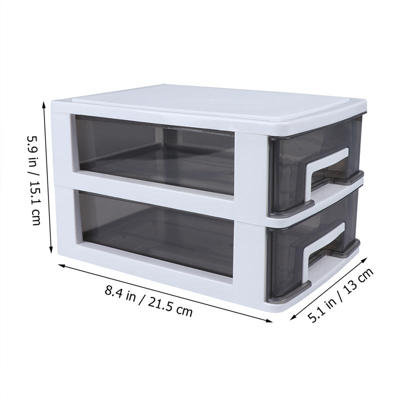 Boîte de rangement de bureau à 4 niveaux, tiroir en plastique, porte-documents et articles divers, armoire à cosmétiques, organisateur de maquillage de bureau: Style 4