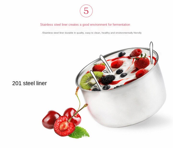 Husholdnings yoghurt maskine automatisk mini stor kapacitet rustfrit stål yoghurt maskine konstant temperatur natto gæring