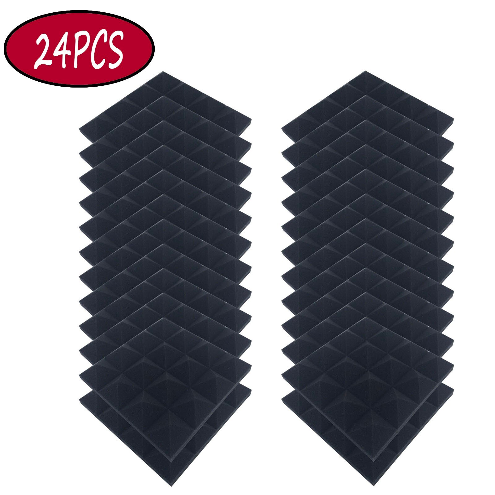 24PCS Home Scene Layout, Sound-absorbing Foam Wall, Indoor Sound-absorbing Soundproofing Foam Sound-Absorbing Noise Sponge Foam: A