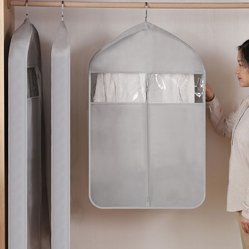 1PC Clothes Protector Breathable Transparent Suit Cover Wardrobe Storage Garment Bag Hanging Dustproof