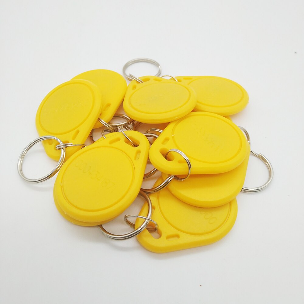 Llaveros RFID de 125Khz, 10 unidades, solo lectura, TK4100, proximidad: Yellow