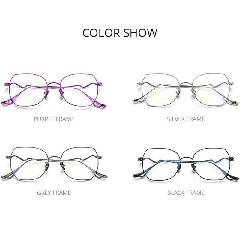 FONEX – monture de lunettes en titane pour femmes, de à la , surdimensionnée, carrée, Prescription optique, myopie, , 8561