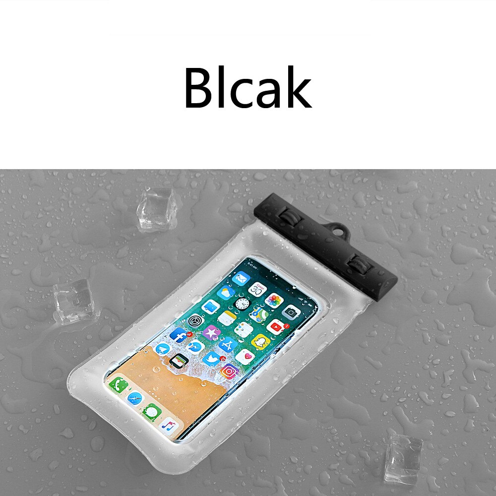 Bolsa de teléfono impermeable de Trekking por río desbloqueo de huellas dactilares bolsa de aire flotante para teléfono bolsa de agua de playa de buceo al aire libre: B