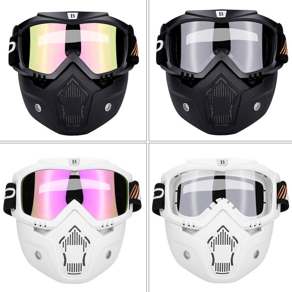 Masque de casque ouvert pour moto et Motocross, lunettes Anti-brouillard détachables, anti-éblouissement, coupe-vent pour de nombreux types de casques