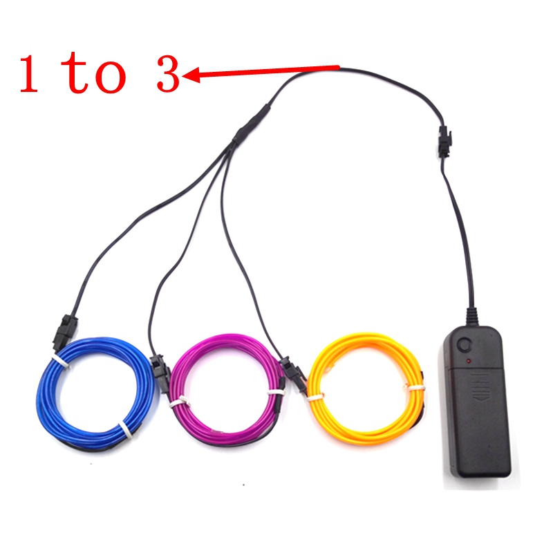 2/3/4/5 Way In 1 Splitter Cable 1 To 2/3/4/5 Connector For EL Wire Electroluminescent Light Conected With Inverter
