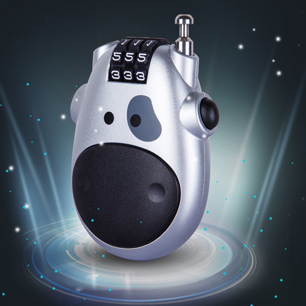 Retractable Code Combination Lock Steel Cable Wire Bike Luggage Safety