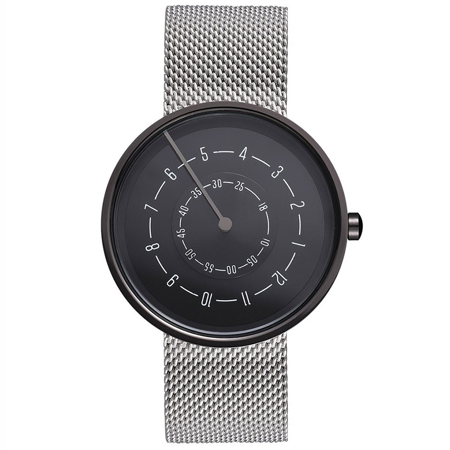 Paar Horloge Mannen Vrouwen Minimalistische Draaitafel Nummers Wijzerplaat Horloge Casual Lederen Staal Sport Mannelijke Klok voor Liefhebbers