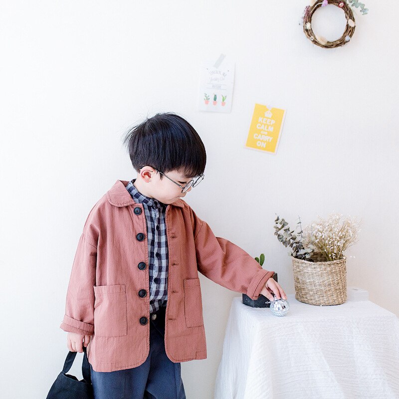 Nueva chaqueta rompevientos coreana para niños en la chaqueta de otoño para bebés