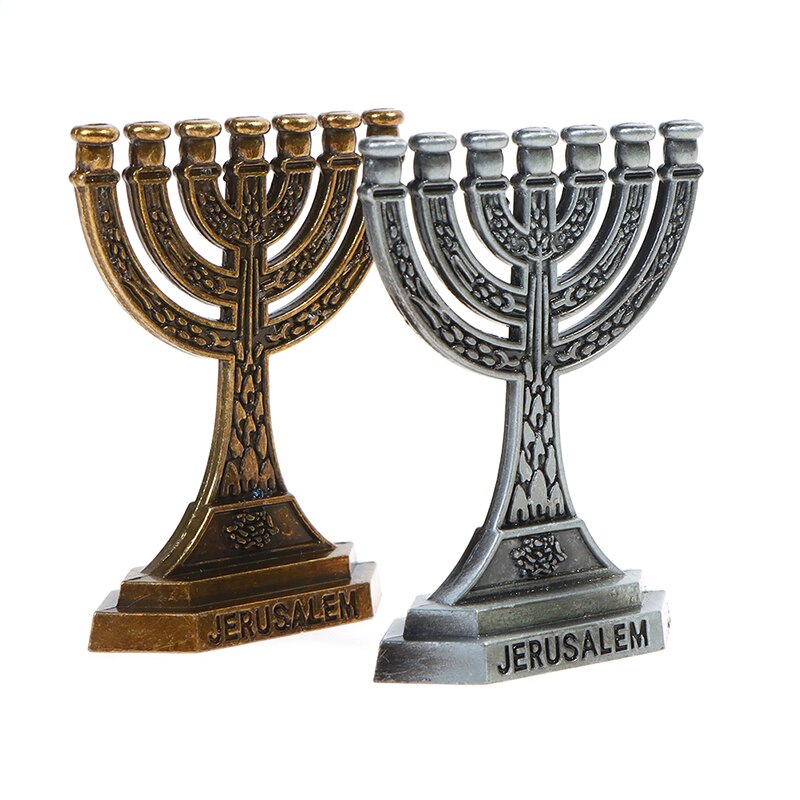 Joodse Menorah Kaars-Houders Religies Kandelaar Chanoeka Kandelaars 7 Tak Kaarshouder