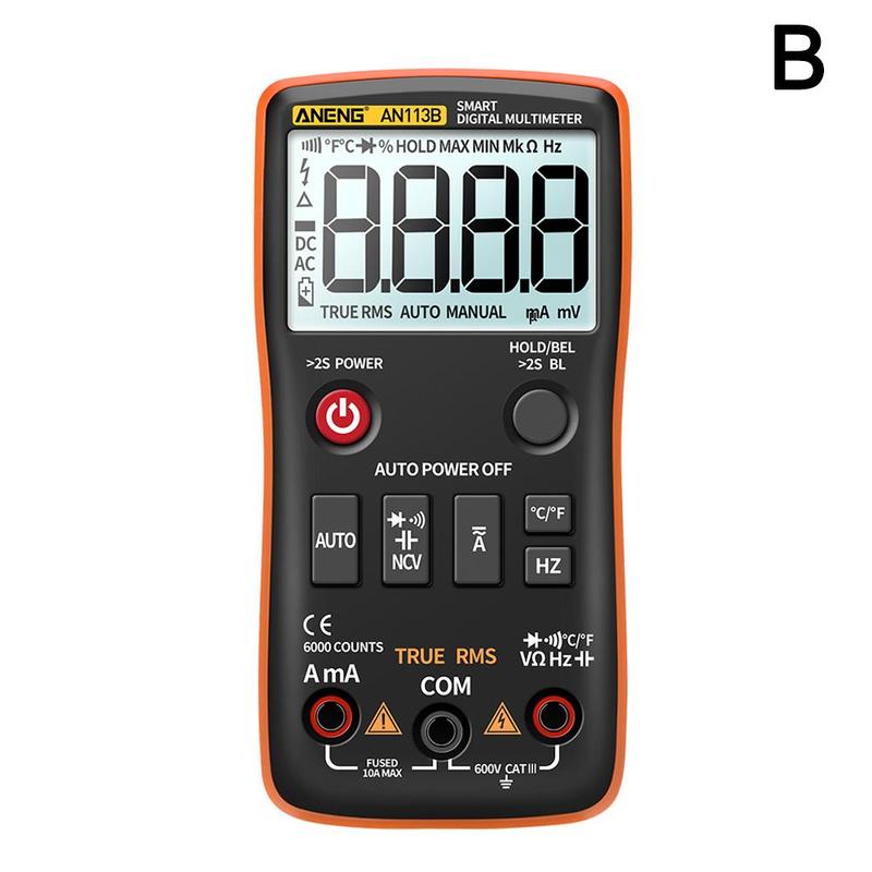 Digital Multimeter True RMS mit Temperatur Tester Spannung Auto AC/DC Transistor Profesional Multimeter Palette Meter Analog Z0G2: Orange