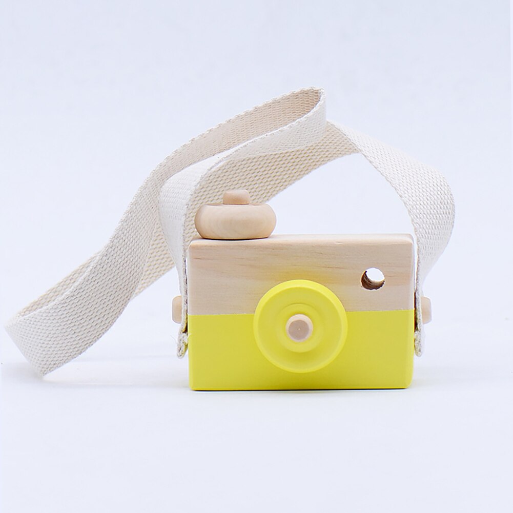 Accesorios de fotografía nórdicos bonitos, juguetes colgantes para cámara de madera, artículos de decoración para niños, accesorios de decoración para fotografía del hogar a la: Yellow
