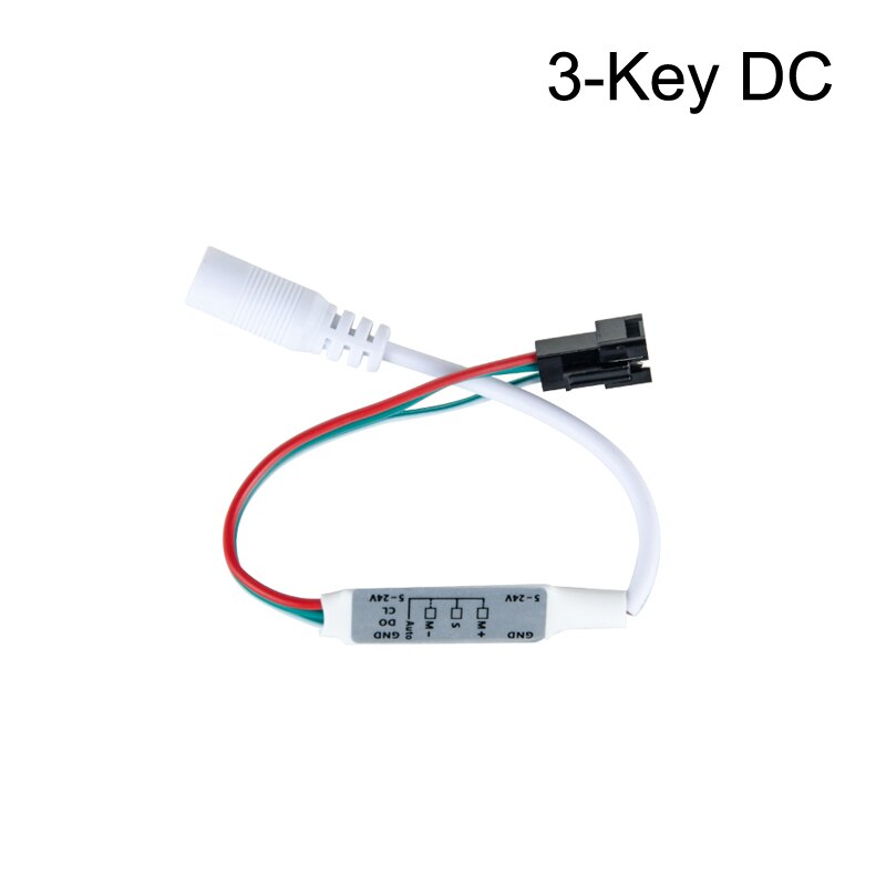 Rf Afstandsbediening 14-Key 17-Key 21-Key Mini 3-Key Draadloze Afstandsbediening Rgb Controller usb Dc 5 V-24 V Voor Led Strip WS2812 WS2811 1903: 3key DC