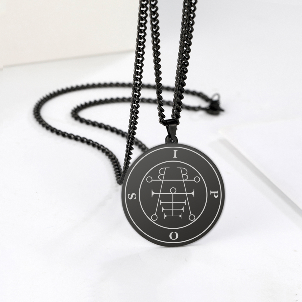 Collana Con Mappa E Simboli Berberi Africani - Acciaio Inossidabile - 3