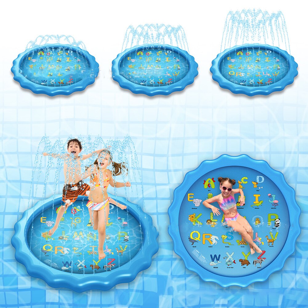 Baby Kids Spray Water Game Pad Outdoor Lawn Children Play Water PVC Cushion Inflatable Kids Rug Water Mat Pad Sprinkler Play Toy