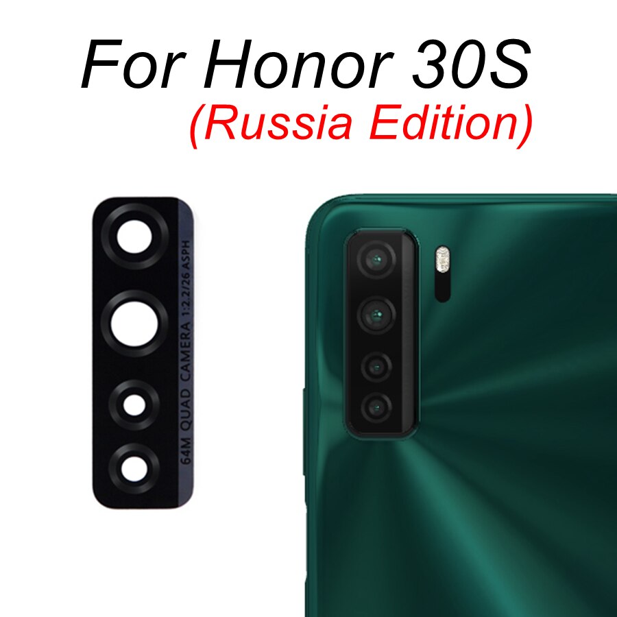 Tylny obiektyw aparatu dla Huawei Honor 8X 8A 8S 8C 9 10 10X Lite V9 9X 9C 9S 10i V10 grać 20 Pro 20i 20S 30 Pro 30i 30S 50: Honor 30S Russia