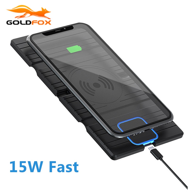 15W Snelle Draadloze Oplader Pad Auto Draadloze Oplader Voor Samsung S20 S10 Snel Opladen Pad Dashboard Houder Voor Iphone 11 Xs SE2