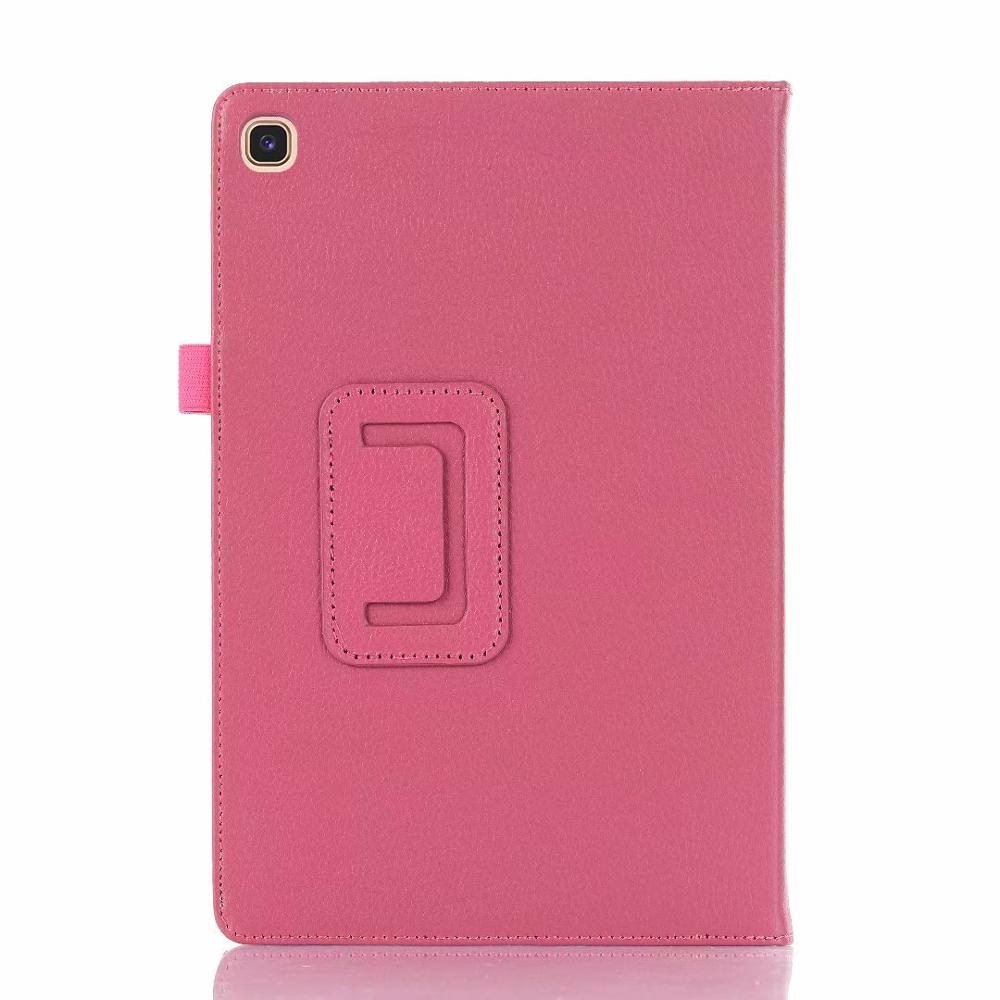 Litchi Pattern PU Leather Case for Samsung Galaxy Tab S5E 10.5 Tablet Cover for Release 10.5 Inch Tab S5E Folio Coque Cases: rose red