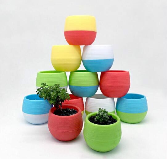5pcs Gardening Mini Plastic Flower Pots Vase Round Flower Bonsai Planter Nursery Pots flower pots planters garden pots GYH
