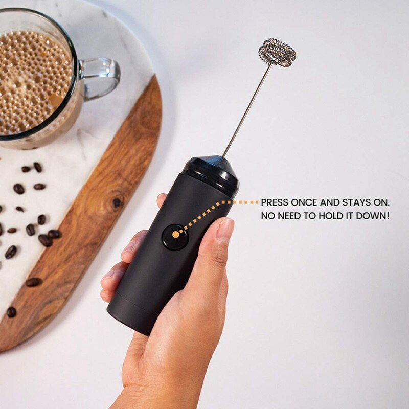 Mini Handheld Milk Frother - Battery Operated Electric Foam Maker | Includes Kitchen Stand,Latte Milk Eggbeater ,Coffe