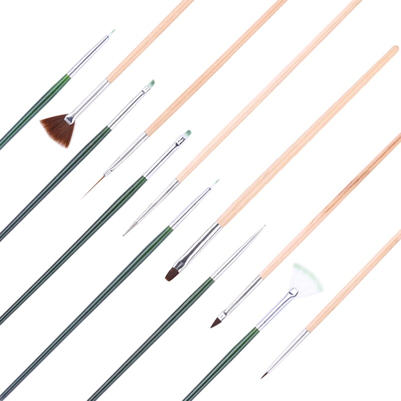 8 pièces/ensemble UV Gel Liner ongles brosse peinture dessin Liner acrylique stylos marbre poignée Nail Art stylos bricolage outil pour Gel vernis