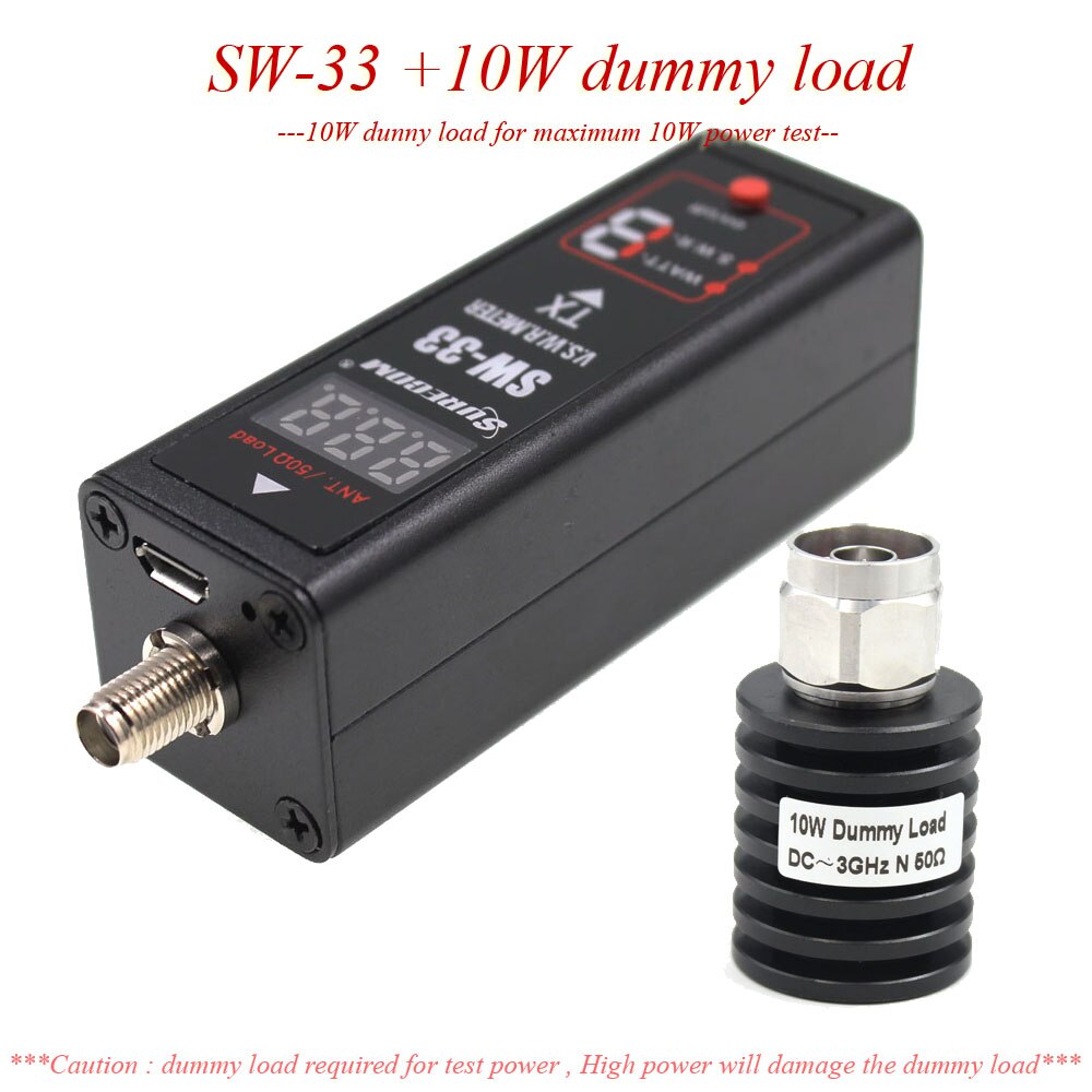 SURECOM SW33 Mini Power SWR Meter VHF UHF Tragbare Tester für Ham Two Way Radio Mini Tester Zähler SW-33: SW33 10W Dummy