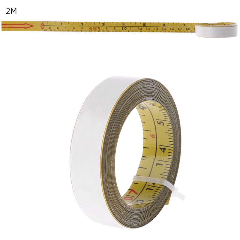 Inch & Metric Self Adhesive Tape Measure Steel Miter Saw Scale Miter Track Ruler L69A