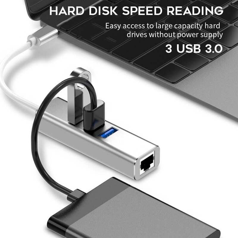 Hub USB 3.0 Multi Port USB 4/3 Porta USBC Hub Ad Alta Velocità di Trasmissione 5Gbps Tipo-C USB Splitter per PC Pro Samsung