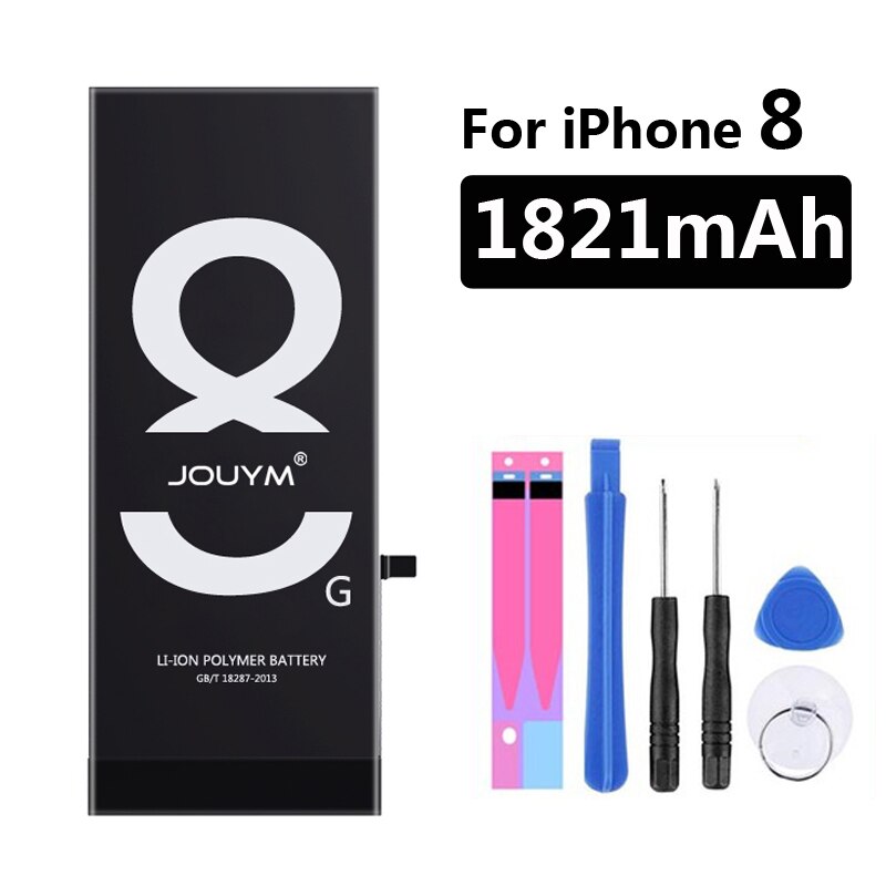 Jouym Batterij Voor Iphone 6 S 6 S 5 S 5 Se 7 8 Plus Originele Hoge Capaciteit Bateria Vervanging batterie Voor Iphone X Xs Max Xr 7P 8: For iPhone 8