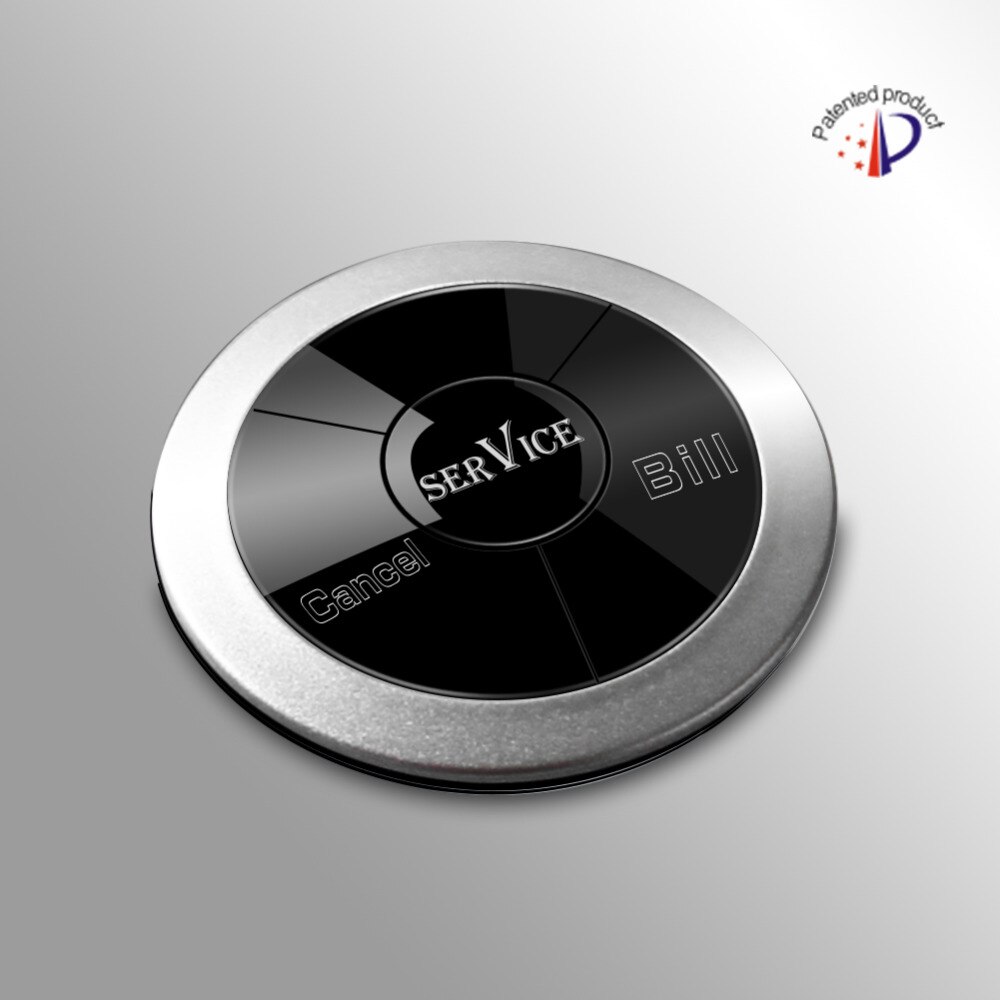 Super transmitt distance wireless paging system call bell, full waterproof call button: service, cancel, bill, call buzzer