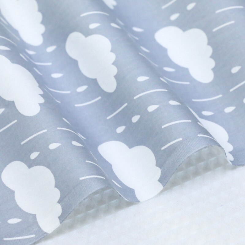 6pcs/lot 50x40cm 100% Cotton Printed Clouds Fabric quilting Baby Cloth Kids bedding patchwork tissue home Textile Sewing fabric
