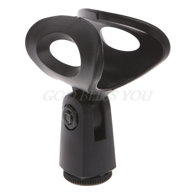 Holder Mount Flexible Microphone Mic Stand Accessory Plastic Clamp Clip Holder Mount Black