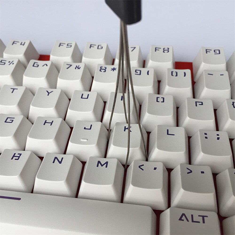 1pc nyttige fjernelse af tangenter til tastaturnøgler med aflæsningsstål rengøringsværktøj keycap starter tastatur støvsugerhjælpemiddel