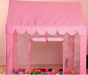 HOF freundlicher Zelt Spielzeug Faltbare DIY Baby Art Zelt Spielen drinnen draussen freundlicher Prinzessin Schloss Houseplay Weihnachten: rosa tent