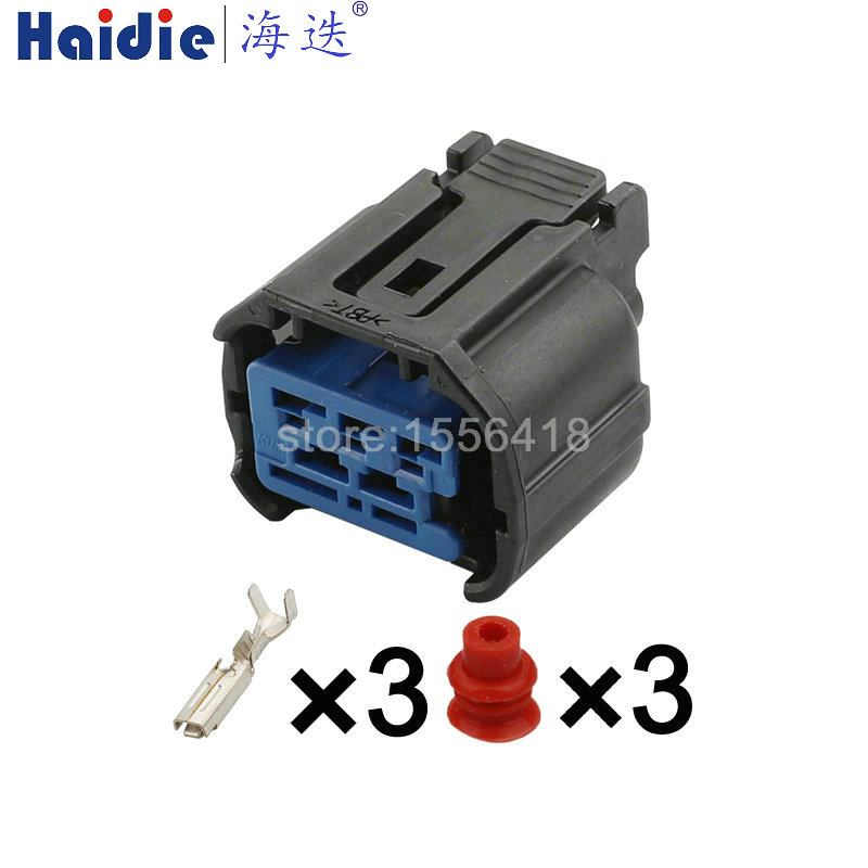 1-20 sets 3 Pin HP401-03020 HP405-03021 Plug Socket Waterproof Automotive Connector: Dark Grey / Under 5Pcs