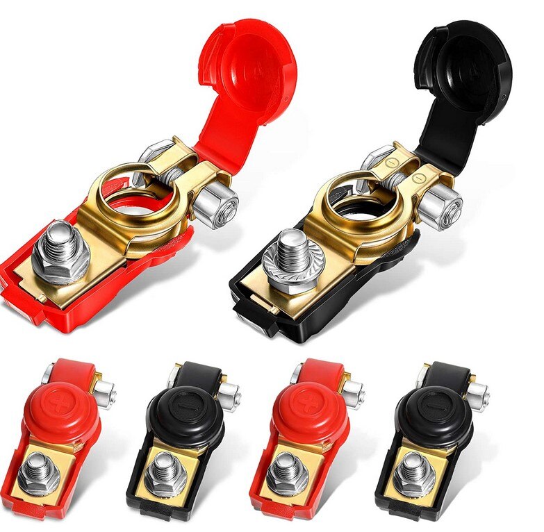 1Pair 12V 24V Automotive Car Top Post Battery 3 Way Terminals Wire Cable Clamp Terminal Connectors Car accessories: 6 Pcs